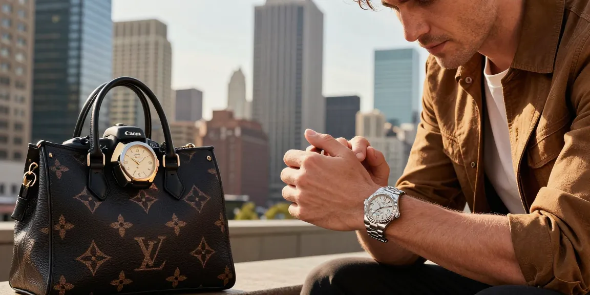 Showcasing clone watches in an urban setting with a luxury watch enthusiast.